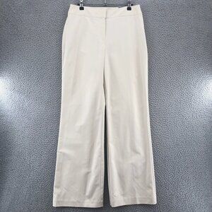 Chicos Pants Womens 1 US 8 Staten Rochelle Ivory Chino Bootcut Stretch Work NWT*